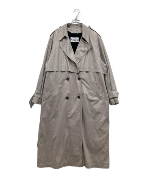 PERVERZE（パーバーズ）PERVERZE (パーバーズ) ラージダブルブレストコート / Large Double Brest Coat グレー サイズ:Freeの古着・服飾アイテム