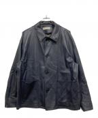 BEAUTY&YOUTHビューティーアンドユース）の古着「フェイクレザーカバーオール / FAUX/LAMB カバーオール」｜ネイビー