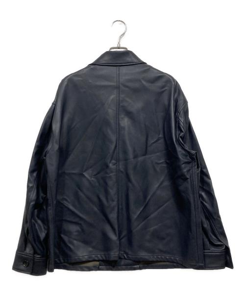 BEAUTY&YOUTH（ビューティーアンドユース）BEAUTY&YOUTH (ビューティーアンドユース) フェイクレザーカバーオール / FAUX/LAMB カバーオール ネイビー サイズ:Sの古着・服飾アイテム