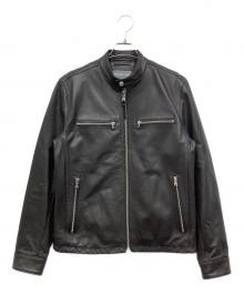 MICHAEL KORS（マイケル・コース）の古着「シングルレザーライダースジャケット」｜ブラウン