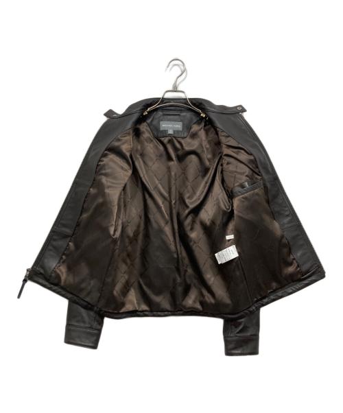 MICHAEL KORS（マイケル・コース）MICHAEL KORS (マイケル・コース) シングルレザーライダースジャケット ブラウン サイズ:XSの古着・服飾アイテム
