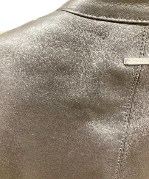 MICHAEL KORS（マイケル・コース）MICHAEL KORS (マイケル・コース) シングルレザーライダースジャケット ブラウン サイズ:XSの古着・服飾アイテム