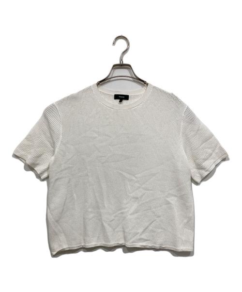 theory（セオリー）theory (セオリー) メッシュカットソー ホワイト サイズ:Sの古着・服飾アイテム