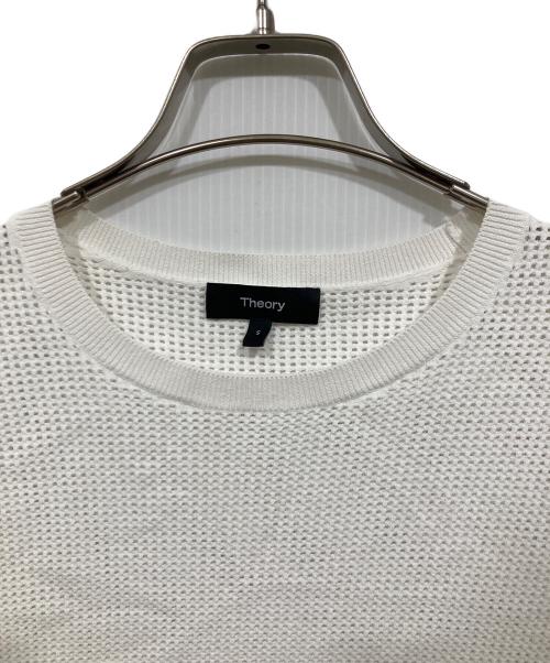 theory（セオリー）theory (セオリー) メッシュカットソー ホワイト サイズ:Sの古着・服飾アイテム
