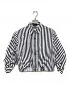 theoryセオリー）の古着「Awning Stripe Fixed Sleeve Shirt」｜ホワイト×ネイビー