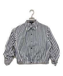 theory（セオリー）の古着「Awning Stripe Fixed Sleeve Shirt」｜ホワイト×ネイビー