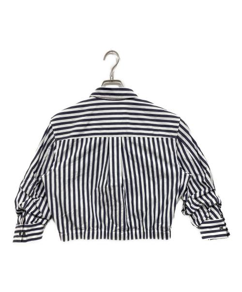 theory（セオリー）theory (セオリー) Awning Stripe Fixed Sleeve Shirt ホワイト×ネイビー サイズ:Ｓの古着・服飾アイテム