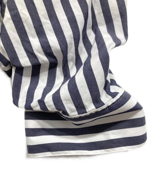 theory（セオリー）theory (セオリー) Awning Stripe Fixed Sleeve Shirt ホワイト×ネイビー サイズ:Ｓの古着・服飾アイテム