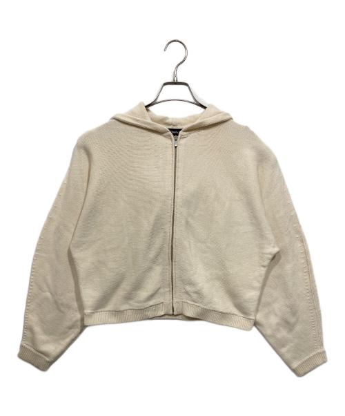 theory（セオリー）theory (セオリー) コットンニットパーカー / ROUNDED Cotton Zip Up Hoodie アイボリー サイズ:Sの古着・服飾アイテム