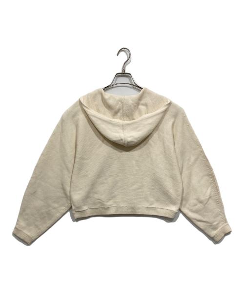 theory（セオリー）theory (セオリー) コットンニットパーカー / ROUNDED Cotton Zip Up Hoodie アイボリー サイズ:Sの古着・服飾アイテム