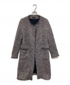 theoryセオリー）の古着「ツイードコート」｜ブラック×ピンク