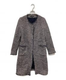 theory（セオリー）の古着「ツイードコート」｜ブラック×ピンク