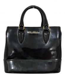 MaxMara（マックスマーラ）の古着「2WAYエナメルバッグ」｜ブラック