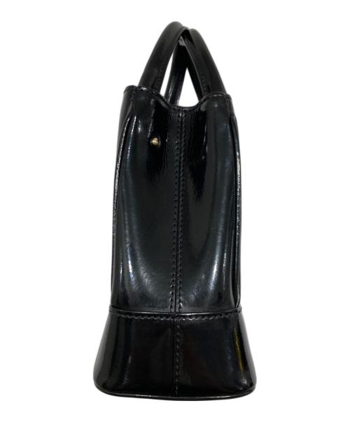 MaxMara（マックスマーラ）MaxMara (マックスマーラ) 2WAYエナメルバッグ ブラックの古着・服飾アイテム