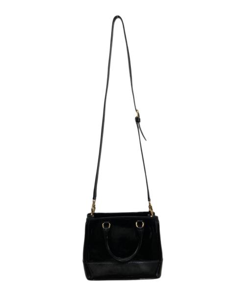 MaxMara（マックスマーラ）MaxMara (マックスマーラ) 2WAYエナメルバッグ ブラックの古着・服飾アイテム