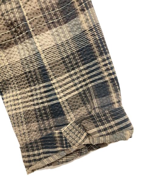 BEAMS Lights（ビームスライト）BEAMS Lights (ビームスライト) セットアップ / シアサッカー ストライプ 2ボタン ジャケットセットアップ ブラウン サイズ:Lの古着・服飾アイテム