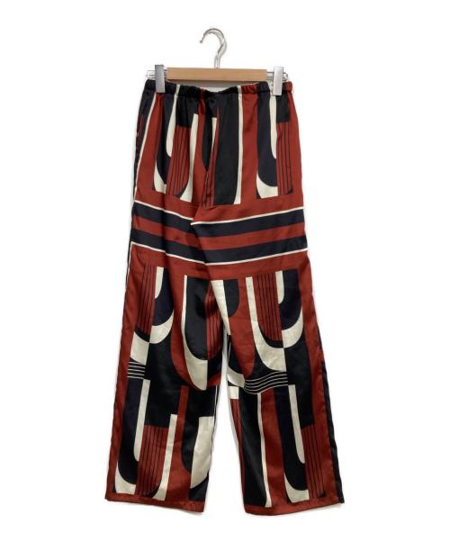 JOURNAL STANDARD（ジャーナルスタンダード）JOURNAL STANDARD (ジャーナルスタンダード) キカスカーフプリントパンツ ブラウン×ネイビー サイズ:38の古着・服飾アイテム