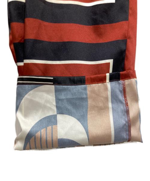 JOURNAL STANDARD（ジャーナルスタンダード）JOURNAL STANDARD (ジャーナルスタンダード) キカスカーフプリントパンツ ブラウン×ネイビー サイズ:38の古着・服飾アイテム