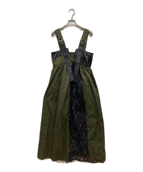 eimee law（エイミーロウ）eimee law (エイミーロウ) パネル切替ジャンパースカート グリーン サイズ:38の古着・服飾アイテム