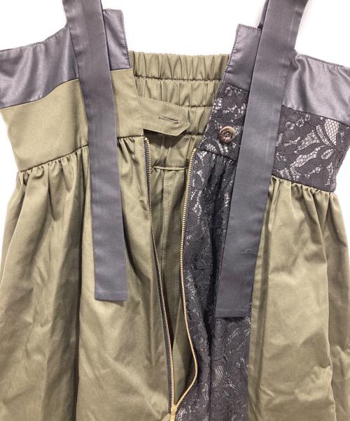 eimee law（エイミーロウ）eimee law (エイミーロウ) パネル切替ジャンパースカート グリーン サイズ:38の古着・服飾アイテム