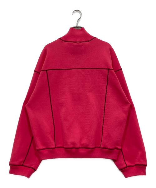 MAISON SPECIAL（メゾンスペシャル）MAISON SPECIAL (メゾンスペシャル) ハーフジップジャケット / Milano Rib Flat Seam Stitch Prime-Over Half-Zip Pullover ピンク サイズ:1の古着・服飾アイテム