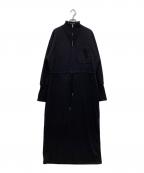 Ameriアメリ）の古着「スウェットワンピース / UND HALF ZIP SWEAT DRESS」｜ブラック
