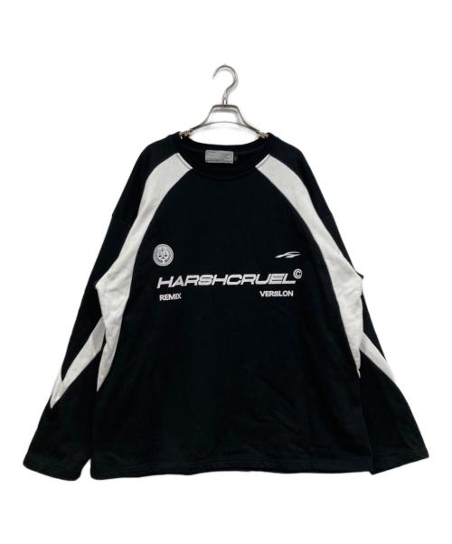 HARSH AND CRUEL（ハーシュアンドクルーエル）HARSH AND CRUEL (ハーシュアンドクルーエル) ロゴスウェット ブラック サイズ:Lの古着・服飾アイテム