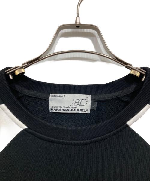 HARSH AND CRUEL（ハーシュアンドクルーエル）HARSH AND CRUEL (ハーシュアンドクルーエル) ロゴスウェット ブラック サイズ:Lの古着・服飾アイテム