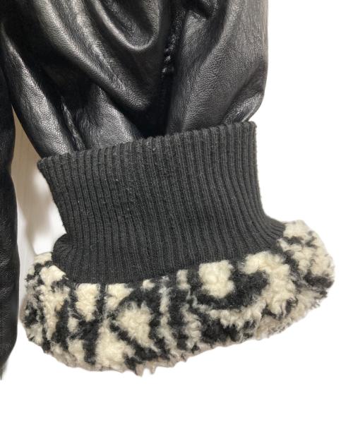 Anui（アニュイ）Anui (アニュイ) リバーシブルボアジャケット ブラック×ホワイト サイズ:R2の古着・服飾アイテム