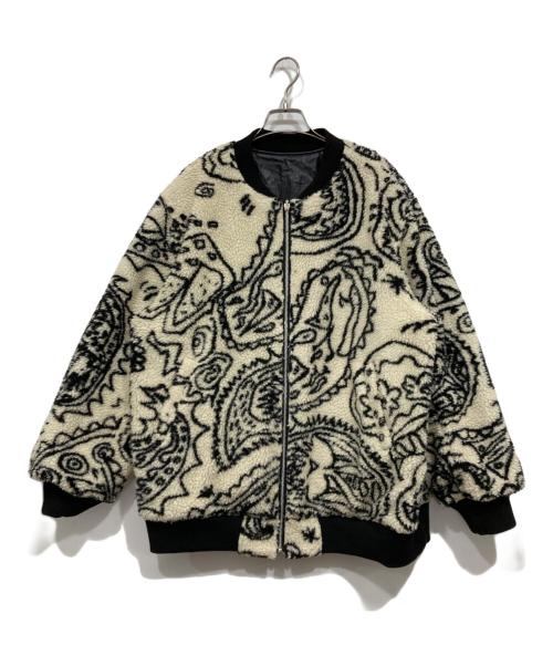 Anui（アニュイ）Anui (アニュイ) リバーシブルボアジャケット ブラック×ホワイト サイズ:R2の古着・服飾アイテム