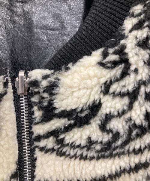 Anui（アニュイ）Anui (アニュイ) リバーシブルボアジャケット ブラック×ホワイト サイズ:R2の古着・服飾アイテム