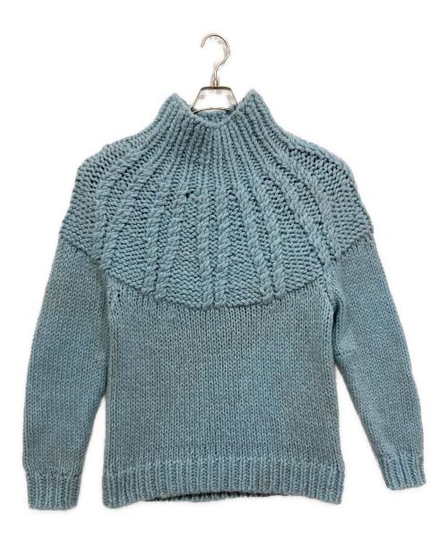 CLANE（クラネ）CLANE (クラネ) CHUNKY CABLE HAND KNIT TOPS ブルー サイズ:1の古着・服飾アイテム