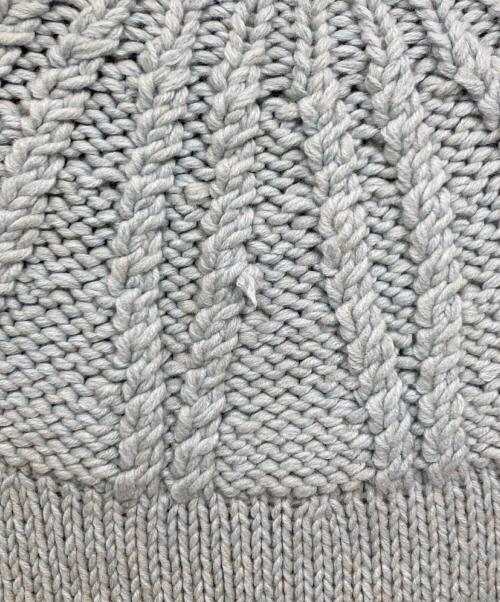 CLANE（クラネ）CLANE (クラネ) CHUNKY CABLE HAND KNIT TOPS ブルー サイズ:1の古着・服飾アイテム