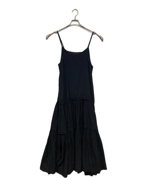 Loungedress（ラウンジドレス）Loungedress (ラウンジドレス) サテンティアードキャミワンピース ブラック サイズ:freeの古着・服飾アイテム