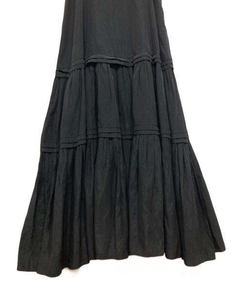 Loungedress（ラウンジドレス）Loungedress (ラウンジドレス) サテンティアードキャミワンピース ブラック サイズ:freeの古着・服飾アイテム