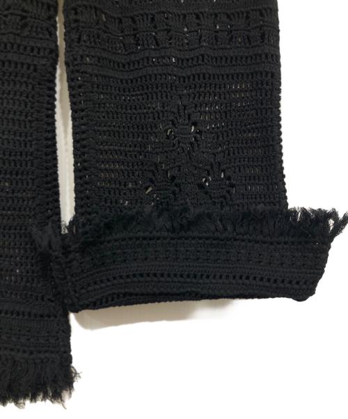 SLOBE IENA（スローブ イエナ）SLOBE IENA (スローブ イエナ) クロシェモチーフフリンジパンツ ブラック サイズ:freeの古着・服飾アイテム