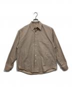 AURALEEオーラリー）の古着「WASHED FINX TWILL BIG SHIRTS」｜ベージュ