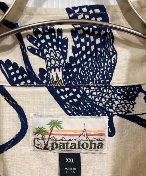 pataloha（パタロハ）pataloha (パタロハ) 鷹柄半袖シャツ ベージュ サイズ:XXLの古着・服飾アイテム