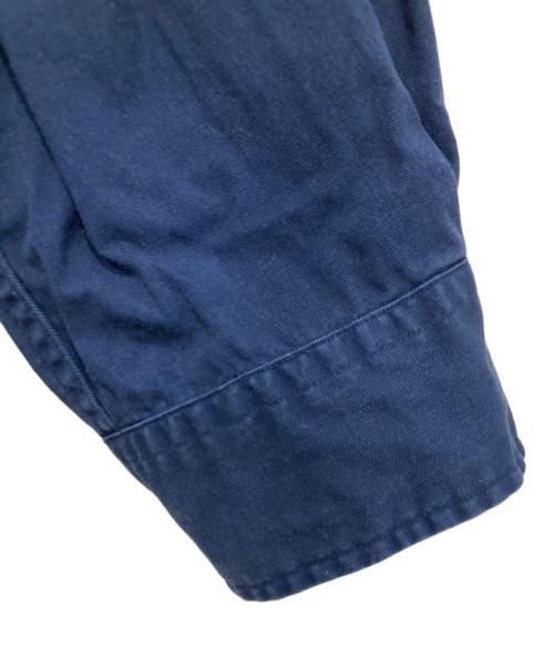 POLO RALPH LAUREN（ポロ・ラルフローレン）POLO RALPH LAUREN (ポロ・ラルフローレン) ショルダーパッチシャツ ネイビー×ブラウン サイズ:XXLの古着・服飾アイテム