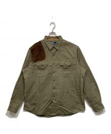 POLO RALPH LAUREN（ポロ・ラルフローレン）の古着「ショルダーパッチシャツ」｜オリーブ