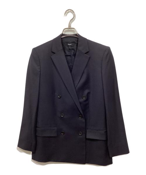 theory（セオリー）theory (セオリー) SLEEK FLANNEL BOXY DB JKT ネイビー サイズ:2の古着・服飾アイテム