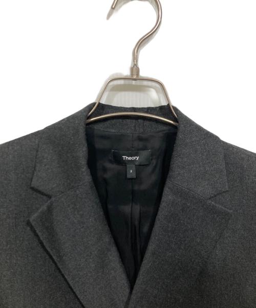 theory（セオリー）theory (セオリー) SLEEK FLANNEL BOXY DB JKT/ウールダブルジャケット グレー サイズ:2の古着・服飾アイテム