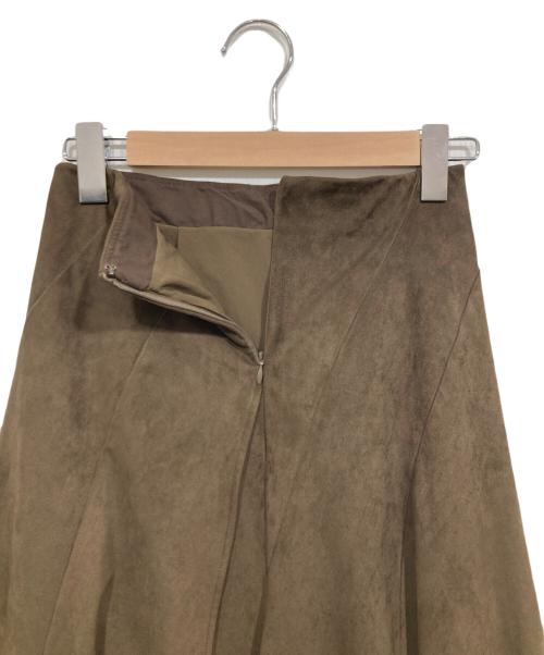 Aimeine（エメイン）Aimeine (エメイン) スウェードラップ風イレヘムスカート ブラウン サイズ:Mの古着・服飾アイテム