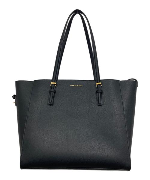CHARLES & KEITH（チャールズアンドキース）CHARLES & KEITH (チャールズアンドキース) クラッシックダブルハンドルトートバッグ ブラックの古着・服飾アイテム