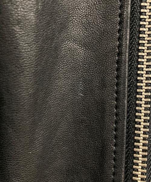 AEWEN MATOPH（イウエン マトフ）AEWEN MATOPH (イウエン マトフ) リブカラーレザーブルゾン ブラック サイズ:38の古着・服飾アイテム