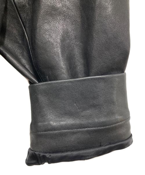 AEWEN MATOPH（イウエン マトフ）AEWEN MATOPH (イウエン マトフ) リブカラーレザーブルゾン ブラック サイズ:38の古着・服飾アイテム