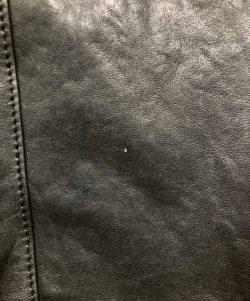 AEWEN MATOPH（イウエン マトフ）AEWEN MATOPH (イウエン マトフ) リブカラーレザーブルゾン ブラック サイズ:38の古着・服飾アイテム