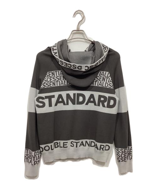 DOUBLE STANDARD CLOTHING（ダブルスタンダードクロージング）DOUBLE STANDARD CLOTHING (ダブルスタンダードクロージング) ニットロゴジップパーカー グレー サイズ:38の古着・服飾アイテム