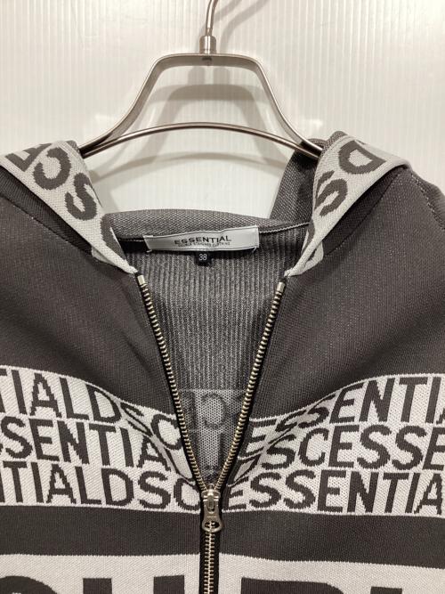 DOUBLE STANDARD CLOTHING（ダブルスタンダードクロージング）DOUBLE STANDARD CLOTHING (ダブルスタンダードクロージング) ニットロゴジップパーカー グレー サイズ:38の古着・服飾アイテム