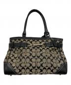 COACHコーチ）の古着「ハンドバッグ/シグネチャー」｜ベージュ